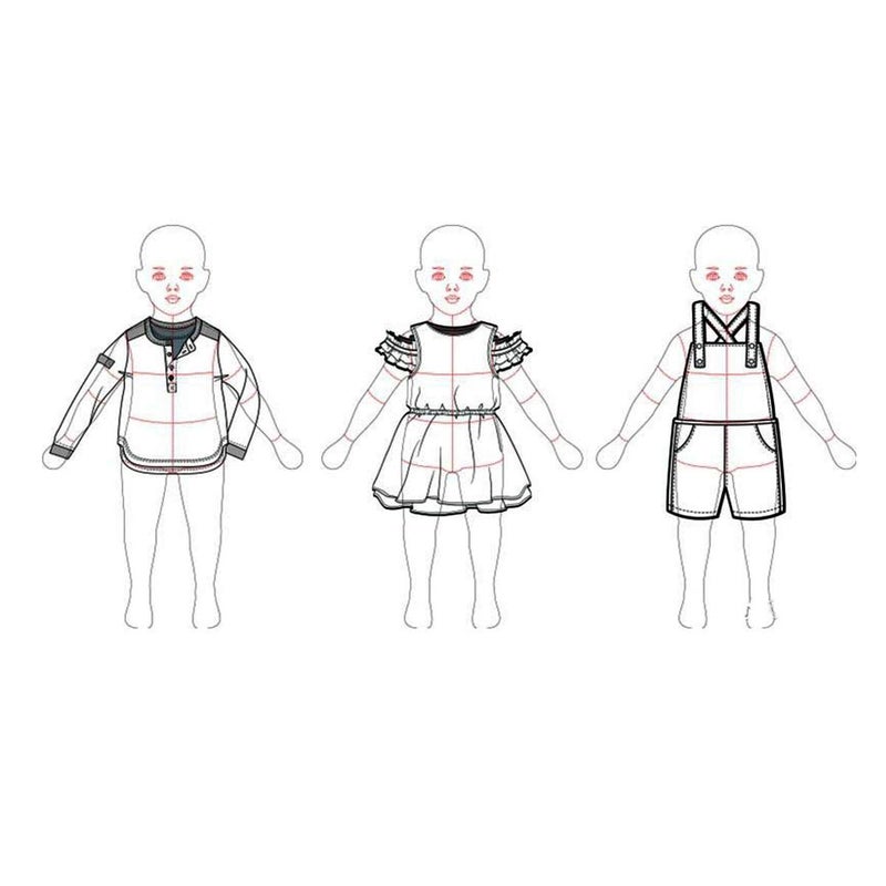 EXTCCT 2Pcs Child's French Curve Ruler Sewing Humanoid Patterns Design, Clothing Measuring French Curve Rulers A4 Pattern Paper Draft Drawings - Image 5